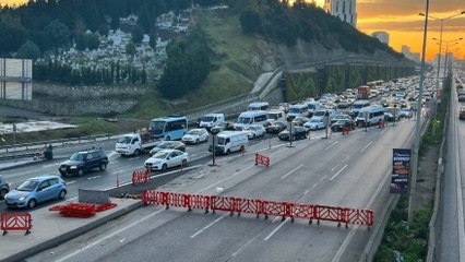 Ataşehir D-100 Karayolu'nda 30 gün sürecek yol çalışması başladı