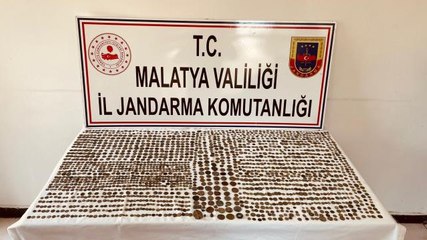 Malatya'da tarihi eser niteliği taşıdığı değerlendirilen 1919 parça malzeme ele geçirildi