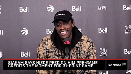 Pascal Siakam Credits Niece Peeing on Him For Breakout Game