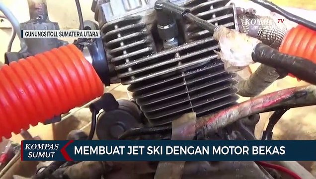Kreatif! Warga Nias Sulap Mesin Motor Bekas Jadi Jet Ski