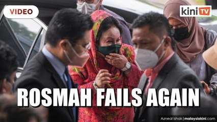 下载视频: Rosmah fails again, bid to nullify corruption trial dismissed