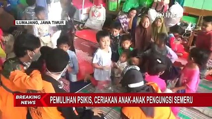 Pemulihan Psikis, Jausan Malang Hibur Anak-anak Pengungsian Erupsi Gunung Semeru