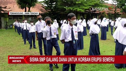 Ratusan Siswa SMPN 6 Temanggung Galang Dana untuk Korban Erupsi Semeru