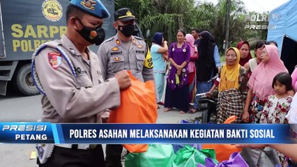 Polres Asahan Serahkan Sembako Kepada Masyarakat Terdampak Banjir