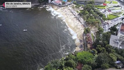 Brasil | Un equilibrista francés a 500 metros de altura en el Pán de azúcar
