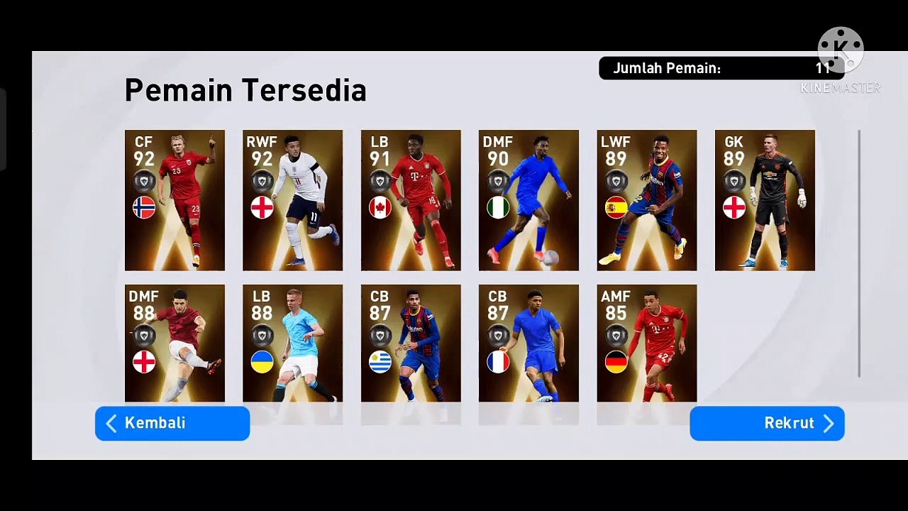 OPEN POTW: FANS CHOICE : YOUNG STARS #PES #PESMOBILE #PES2021 #EFOOTBALL #KONAMI