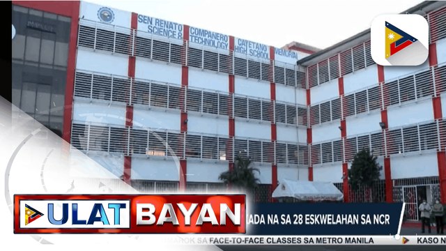 Face-to-face classes, umarangkada na sa 28 eskwelahan sa NCR; Ilang estudyante, panatag na dumalo ng online class dahil bakunado ang mga guro at non-teaching personnel