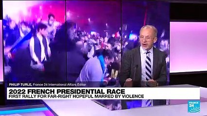 French presidential race: First rally for far-right hopeful marred by violence
