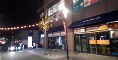 Christmas lights at New Era Square in Sheffield