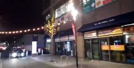 Christmas lights at New Era Square in Sheffield