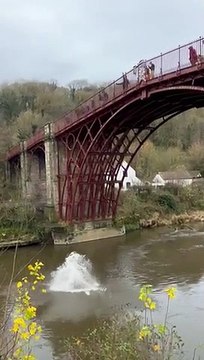 Mid Sussex man backflips off of The Iron Bridge in Shropshire
