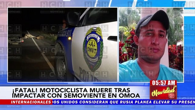 ¡Fatal! Motociclista pierde la vida tras impactar contra semoviente en carretera a Omoa, Cortés