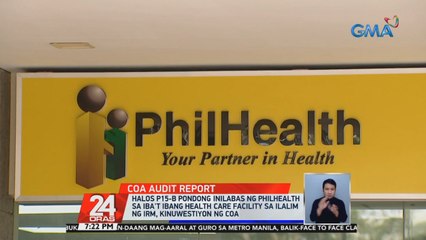 Halos P15-B pondong inilabas ng Philhealth sa iba't ibang health care facility sa ilalim ng IRM, kinuwestiyon ng COA | 24 Oras