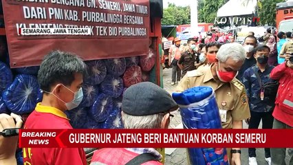 Gubernur Jateng Beri Bantuan Korban Semeru