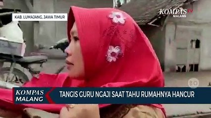 Tangis Guru Ngaji di Pronojiwo Lumajang, Ketika Tahu Rumahnya Hancur Karena Erupsi Semeru