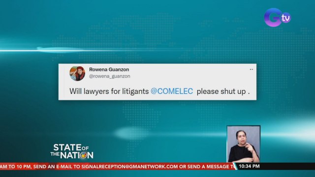 Pakiusap ng COMELEC sa mga may nakabinbing kaso, huwag nang pag-usapan ang mga kaso sa media habang tinatalakay ng COMELEC | SONA