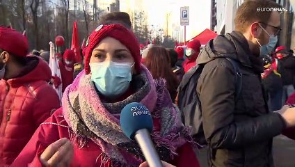 A belga bérek vásárlóértékéért tüntettek Brüsszelben