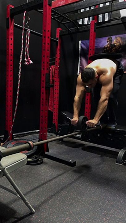 Ab Wheeling on a Barbell