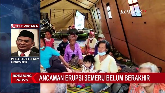 Menko PMK Tinjau Bencana Erupsi Semeru dan Tempat Pengungsian Warga