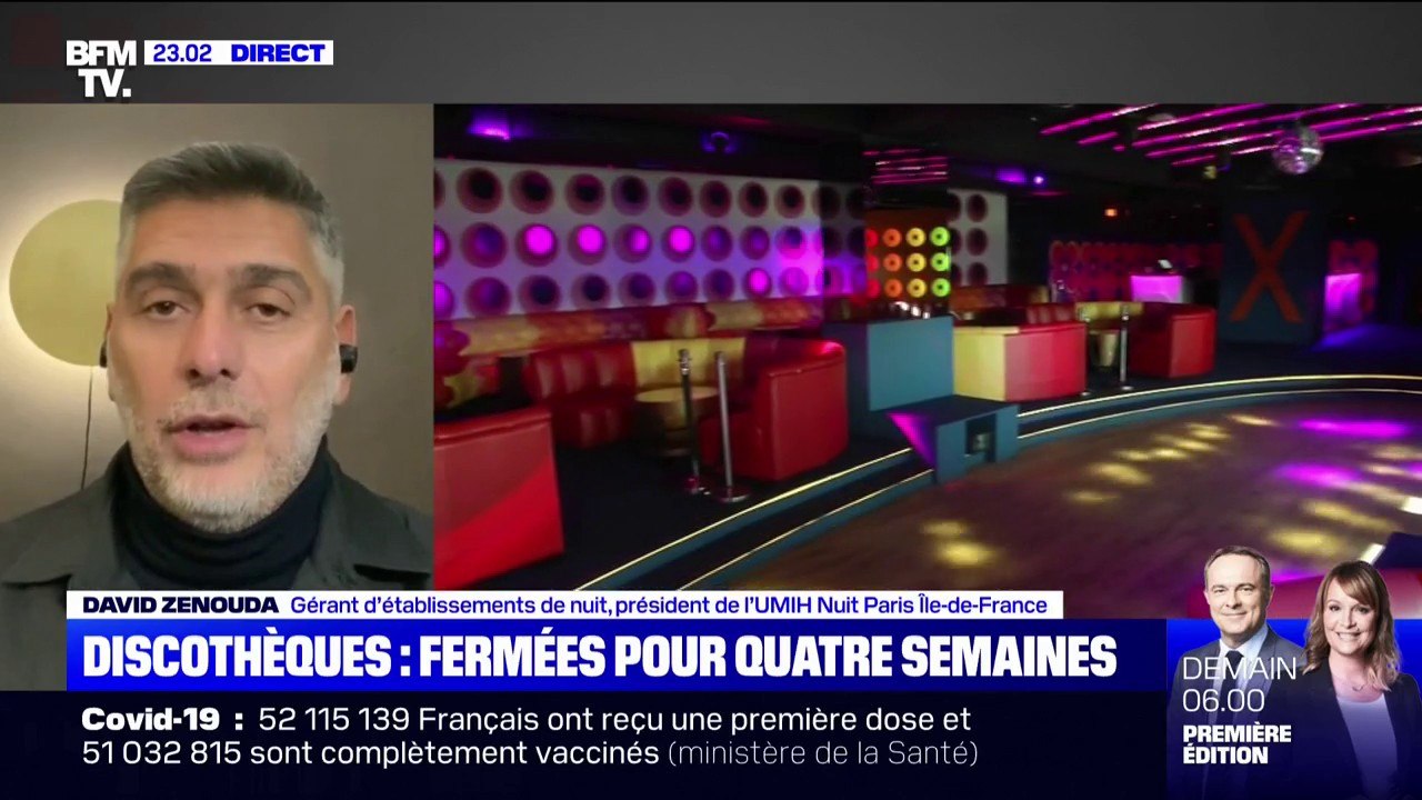 Fermeture des discothèques: David Zenouda (UMIH Nuit) ressent une "injustice profonde"