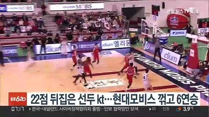 22점 뒤집은 선두 kt…현대모비스 꺾고 6연승