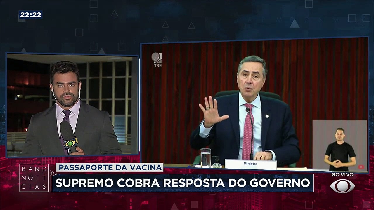 O STF cobrou hoje uma resposta do governo sobre a exigência de um passaporte da vacina para os viajantes estrangeiros que chegarem ao Brasil.