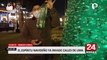 Adornos ecológicos navideños adornan parques y plazas de distritos de Lima