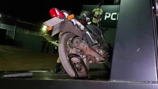 Moto furtada no Pioneiros Catarinenses é encontrada pela PM no Bairro Guarujá