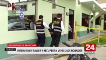 Manchay: policía interviene taller y recupera vehículos robados