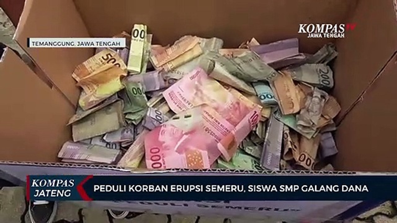 Peduli Korban Erupsi Semeru, Siswi SMP Galang Dana