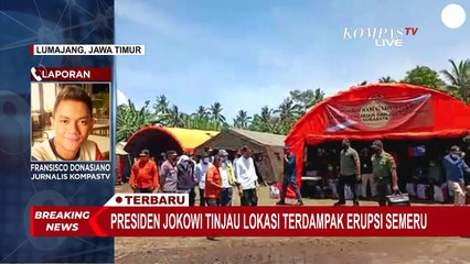 Potret Presiden Jokowi Berikan Makanan Siap Saji untuk Anak di Pengungsian Korban Erupsi