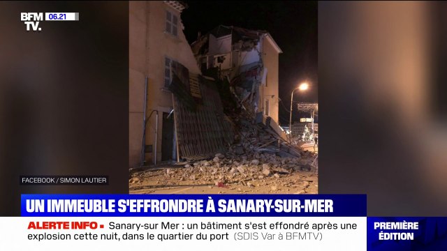 Sanary-sur-Mer: un immeuble s'effondre après une explosion, cinq personnes sont bloquées dans les décombres