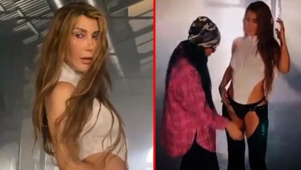 48 yaşındaki Hande Yener klip için kamera karşısına geçti! Kalça dekolteli pantolonu herkesi şaşkına çevirdi