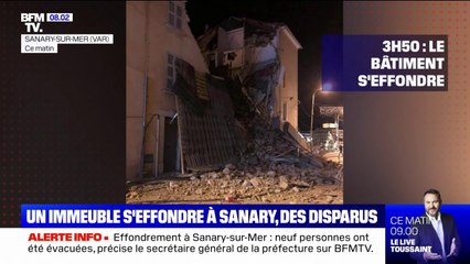 Скачать видео: Effondrement d'un immeuble à Sanary: 9 personnes évacuées, les secours poursuivent leurs recherches