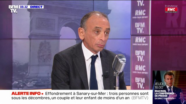 Éric Zemmour affirme que les militants de SOS Racisme n'avaient rien à faire à son meeting à Villepinte