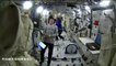 Los tripulantes de la estación espacial china dan una clase desde el espacio