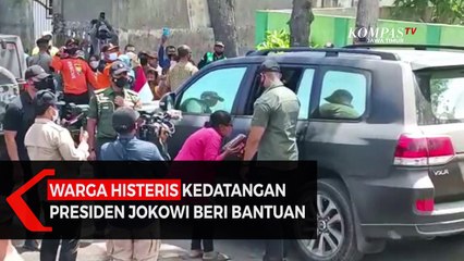 Warga Histeris Kedatangan Jokowi Beri Bantuan