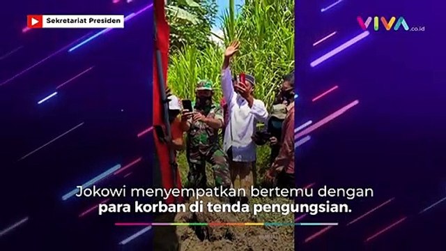 Presiden Jokowi Temui Pengungsi Erupsi Gunung Semeru