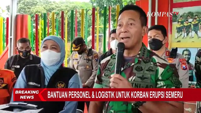 Bantuan dari TNI dan PMI, Alat Berat dan Obat-obatan Dikirimkan untuk Korban Erupsi Gunung Semeru