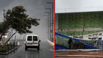 Antalya'da şiddetli fırtına! Dev dalgalar oluştu, uçak seferleri durdu