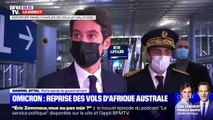 Gabriel Attal présente les mesures drastiques pour les vols en provenance d'Afrique australe pour limiter la propagation de variant Omicron - Roissy-Charles-de-Gaulle