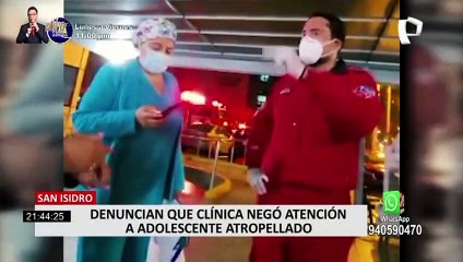 Bomberos denunciaron que clínica negó atención a adolescente atropellado