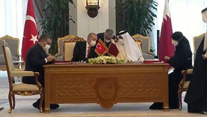 Son dakika: Cumhurbaşkanı Erdoğan Katar'da! 12 anlaşma imzalandı