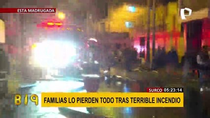 Incendio en quinta de adobe y quincha en Surco: diez familias quedan afectadas