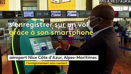 Sécurité sanitaire : des bornes d'enregistrement sans contact à l'aéroport de Nice