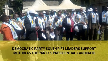 Democratic Party of Kenya South Rift leaders support Muturi as the party's Presidential candidate