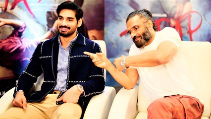 Sunil Shetty & Ahan Shetty Visit Jio Drive-in Theatre To Promote The Film ‘Tadap’