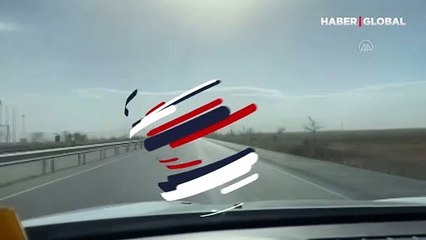 Konya'da kum fırtınası: Bazı yollar trafiğe kapatıldı