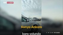 Konya'da kum fırtınası ulaşımda aksamalara yol açtı