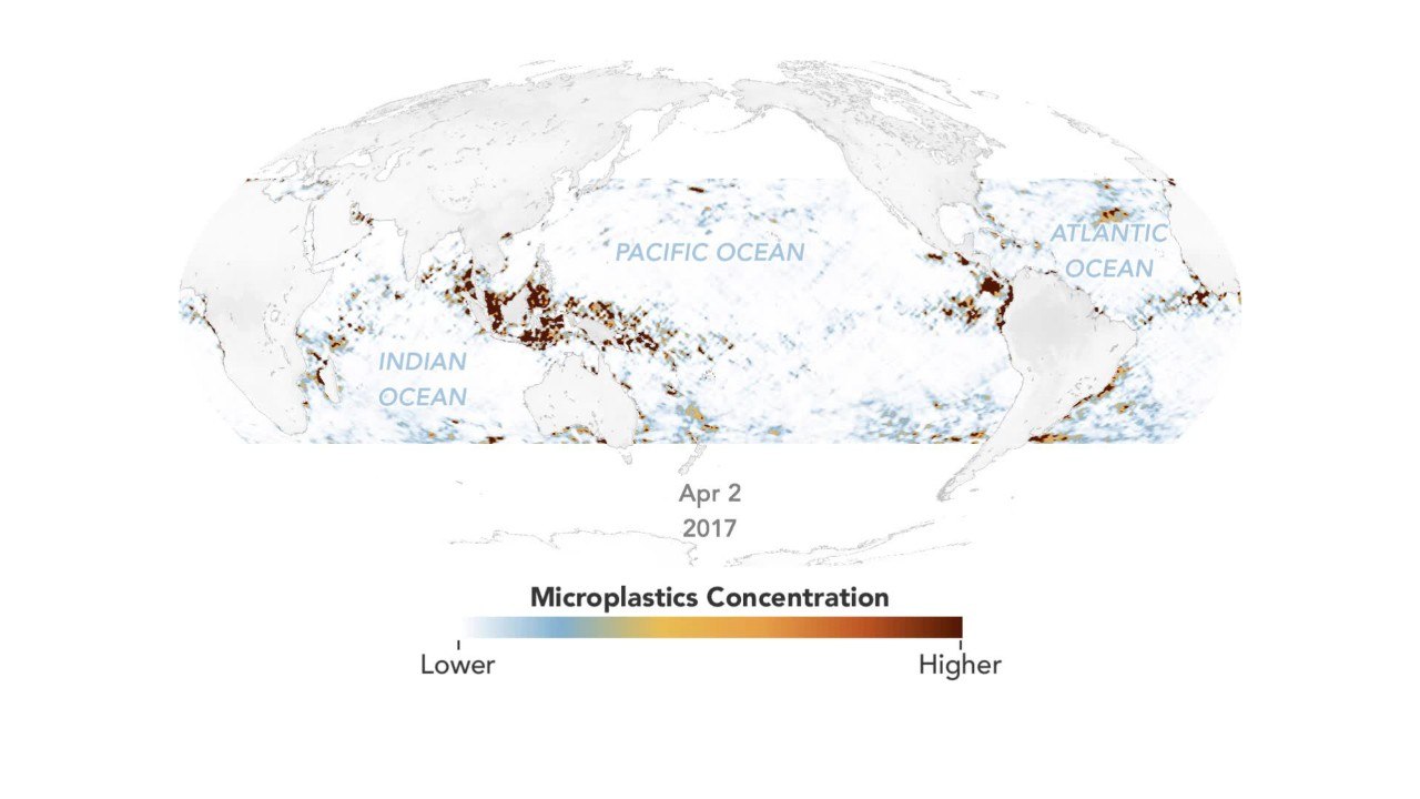 Une carte animée dévoile les concentrations de microplastiques dans l'océan
